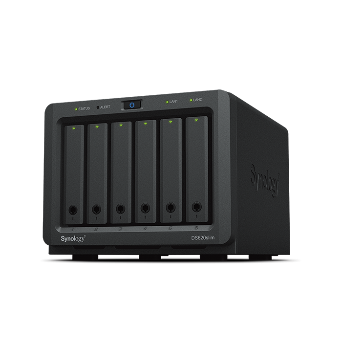 SYNOLOGY DS620slim 6-Bay NAS-case 2 core