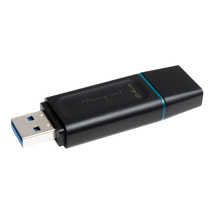 KINGSTON 64Go USB3.2 Gen1 DT Bk+Teal KINGSTON 64Go USB3.2 Gen1 DT Bk+Teal